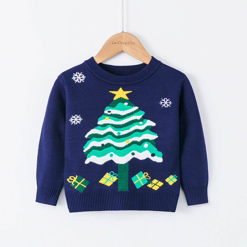 Wholesale Cartoon Christmas Elk Autumn Winter Woolen Baby Clothes